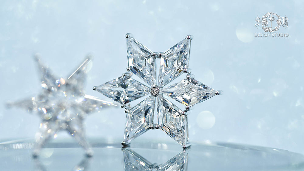 N331雪晶凝华 六角雪花吊坠